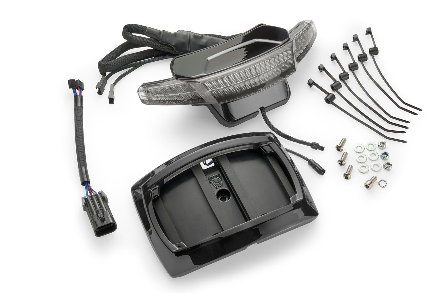 Latitude Tail Light & Plate Mount + Lightstrike® for Indian - COMING SOON Light Smoke / Black Accessory