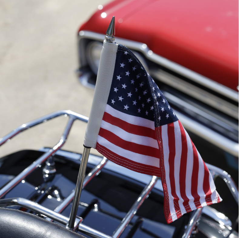 Flag Pole with American Flag