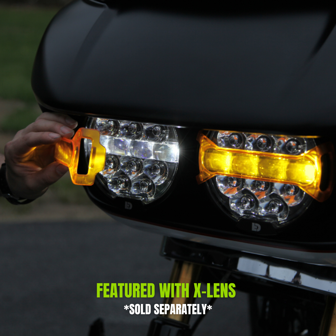 Destroyer® Headlight Kit by Denali for '15-'23 Road Glide