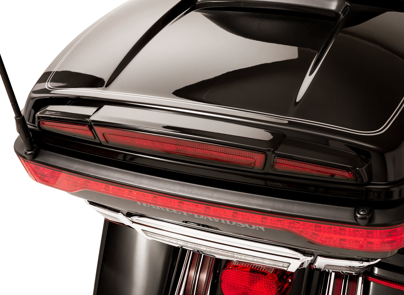 Streak trunk light with Lightstrike | Ciro | For Harley-Davidson |Red lens with black body