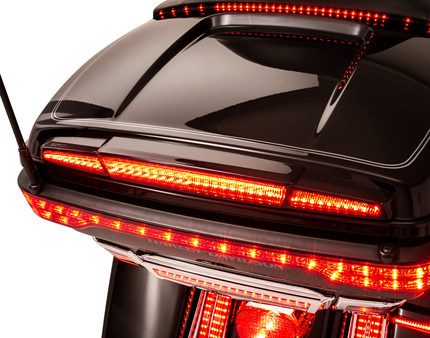 Streak trunk light with Lightstrike  | Ciro | For Harley-Davidson |Red  lens with black body