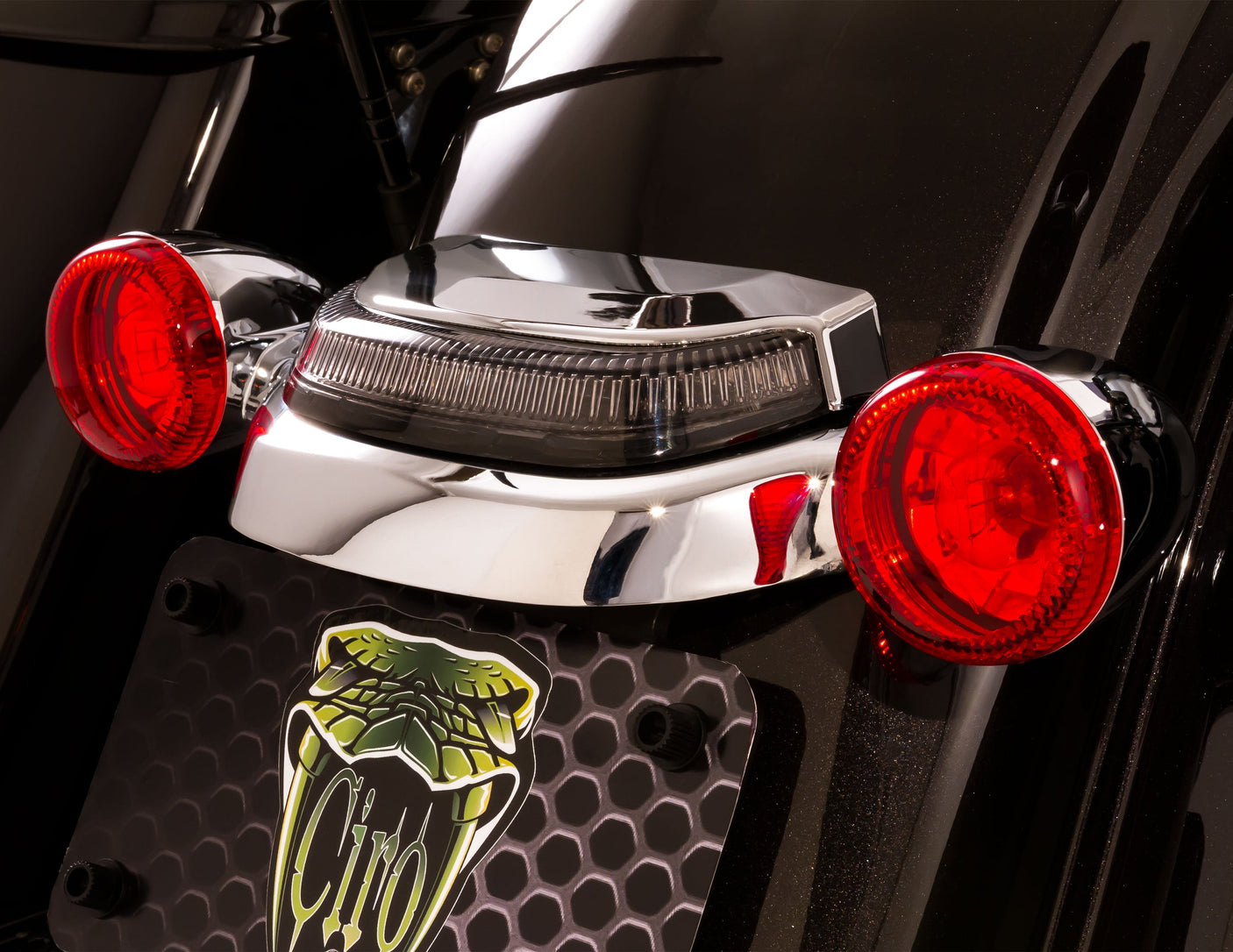 Ciro Crown Tail Light With Lightstrike | For Harley-Davidson | Street Glide, Road Glide