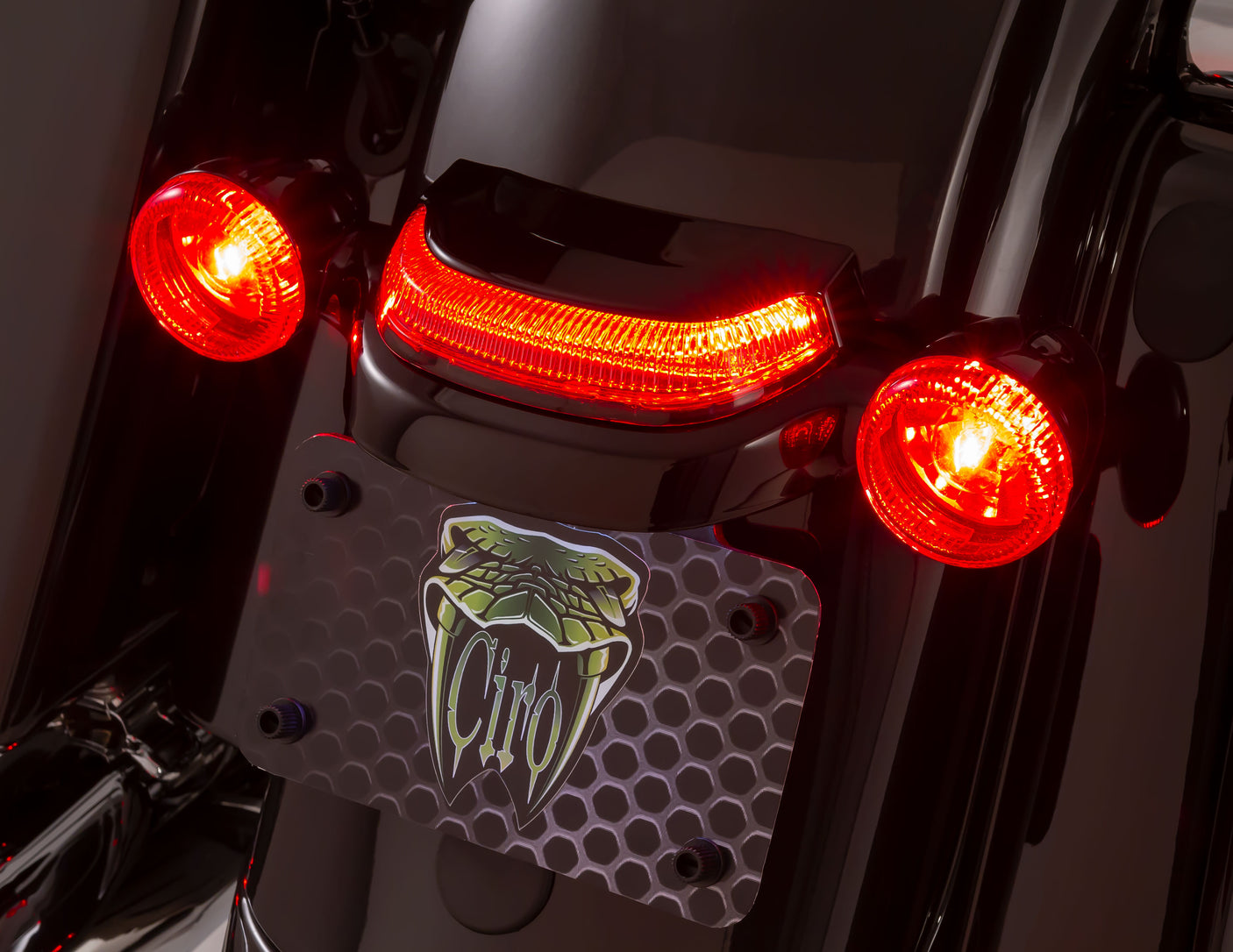 Ciro Crown Tail Light With Lightstrike  | For Harley-Davidson | Street Glide, Road Glide