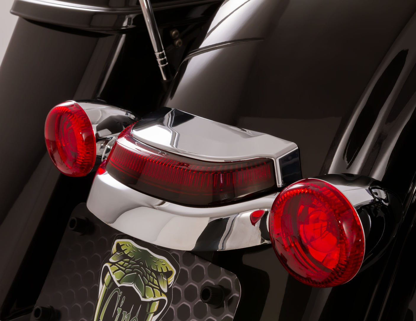 Ciro Crown Tail Light With Lightstrike | For Harley-Davidson | Street Glide, Road Glide