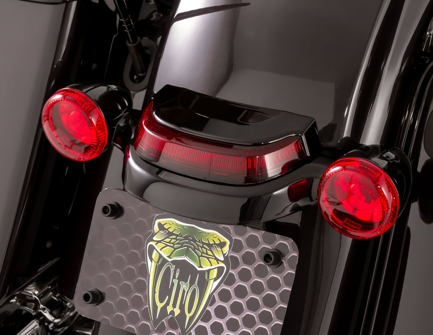 Ciro Crown Tail Light With Lightstrike | For Harley-Davidson | Street Glide, Road Glide