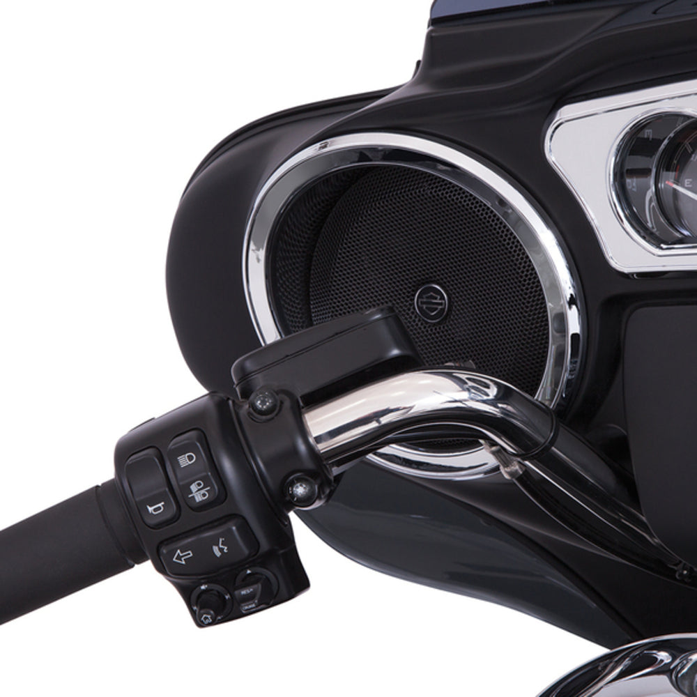 Ciro Chrome Speaker Covers For Harley-Davidson
