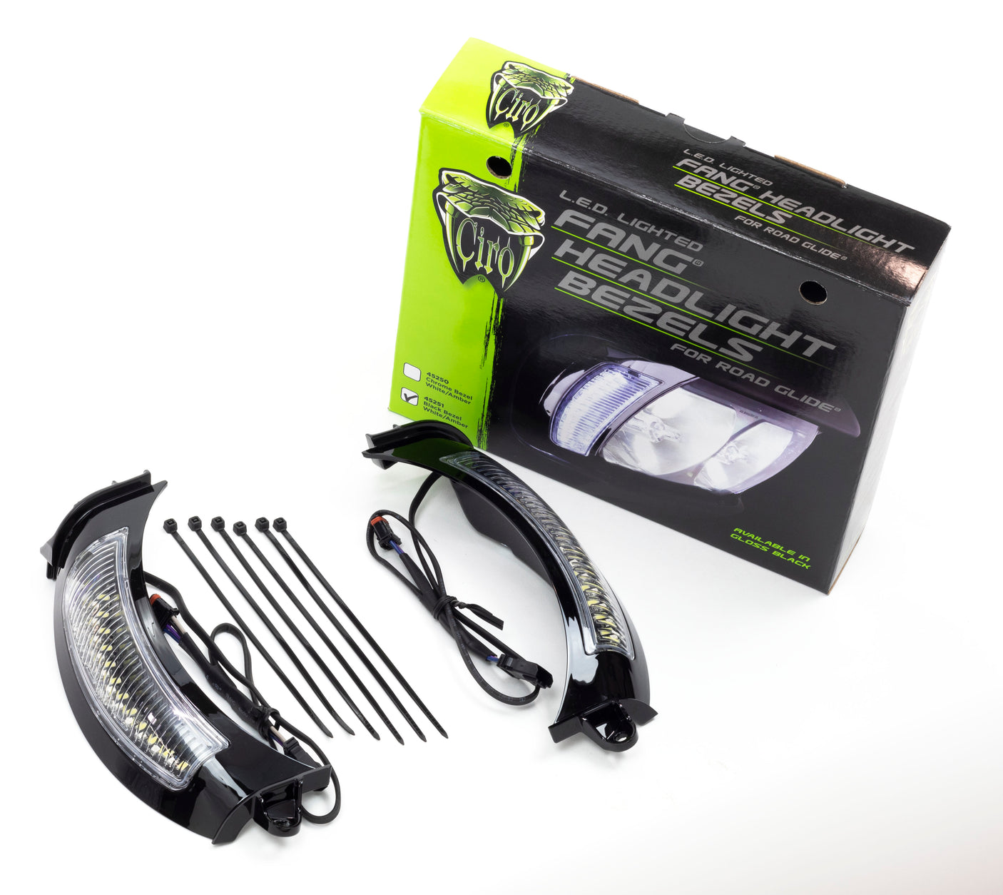 Fang® LED Headlight Bezel for '15-'23 Road Glide