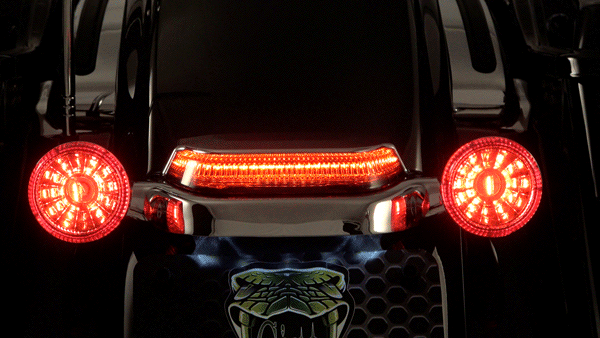 Ciro Crown Tail Light With Lightstrike | For Harley-Davidson | Street Glide, Road Glide