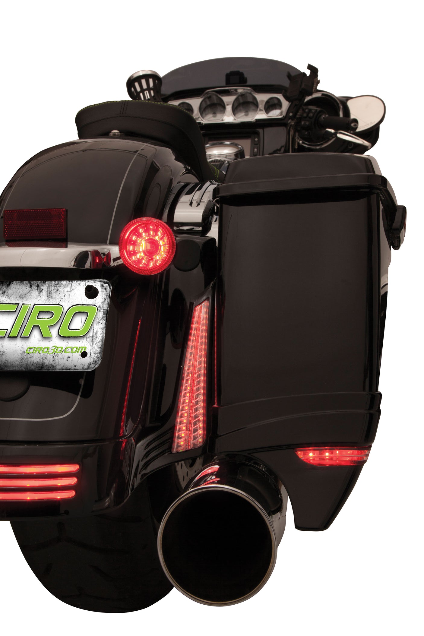 Filler Panel Lights for '14-'23 Street Glide / Special, Road Glide Custom, '17-'23 Road Glide Special, '17-up Road King Special With Clear Lens & Amber Turn