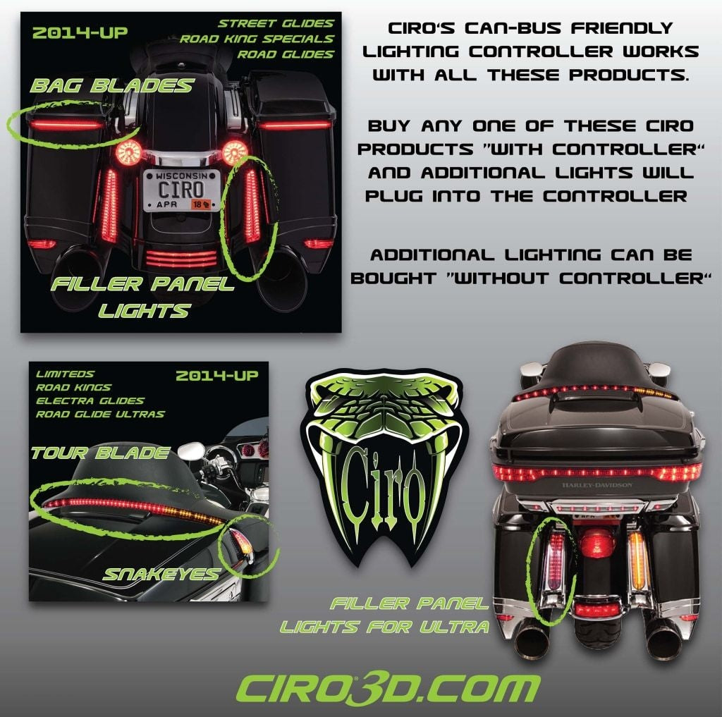 Filler Panel Lights | Ciro | For Harley-Davidson, Street Glide, Road Glide