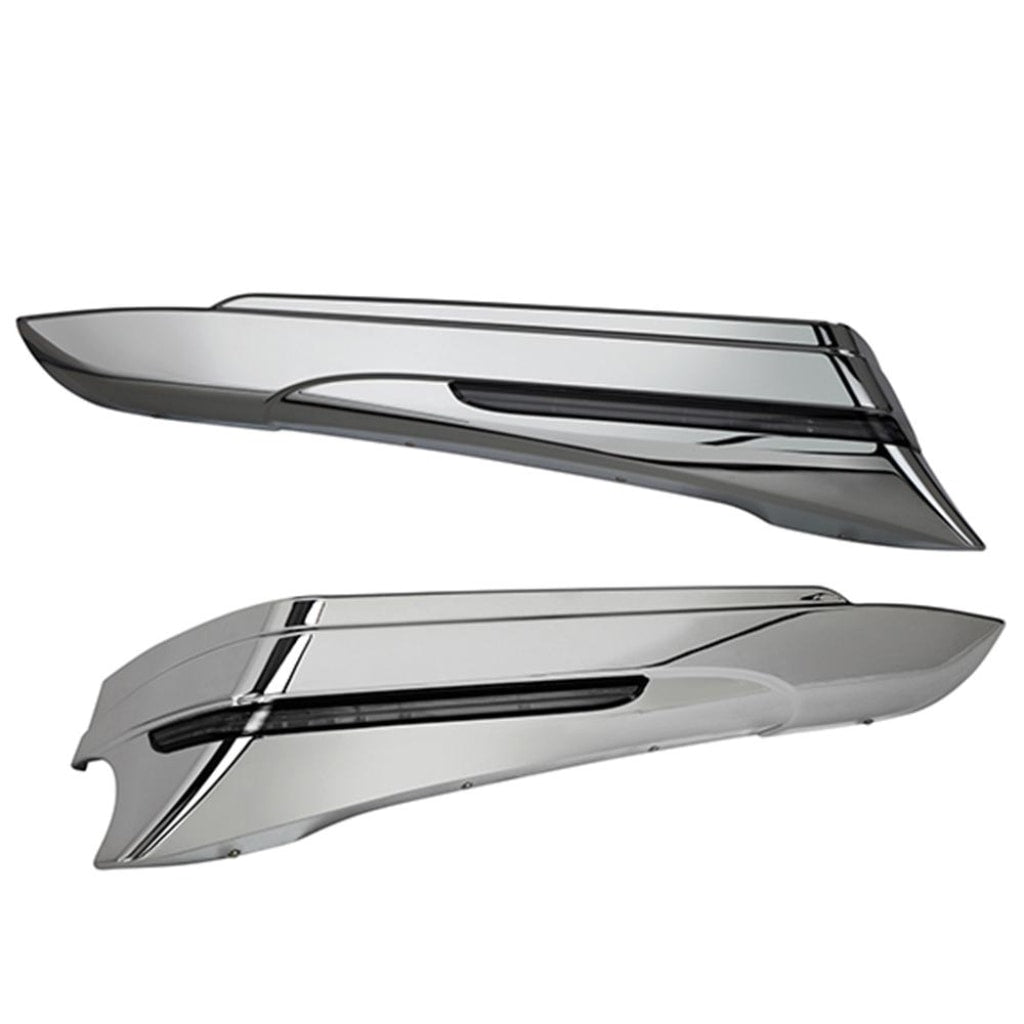 Ciro Saddlebag Extensions | For Harley-Davidson Saddlebags | Plug-N-Play | Chrome