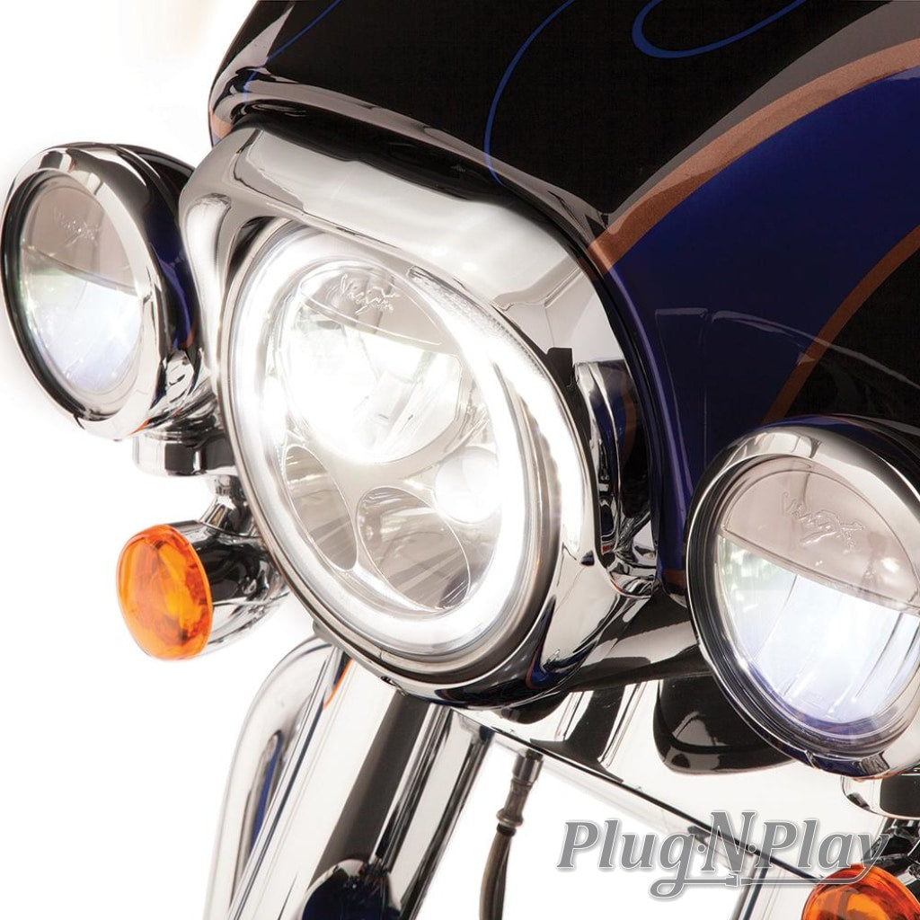 Fang Led Headlight Bezel In Chrome Or Black Ciro