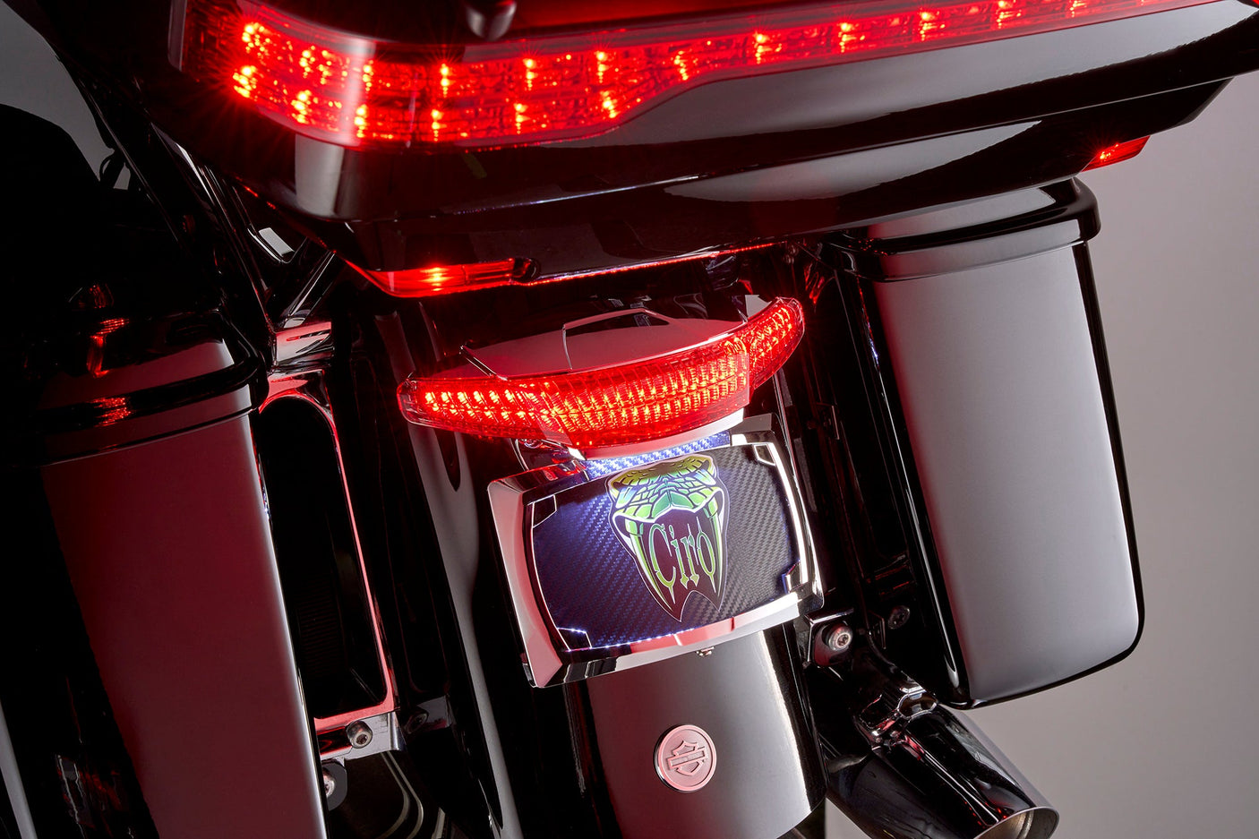 LATITUDE Tail Light & License Plate Holder with LIGHTSTRIKE® Lighting