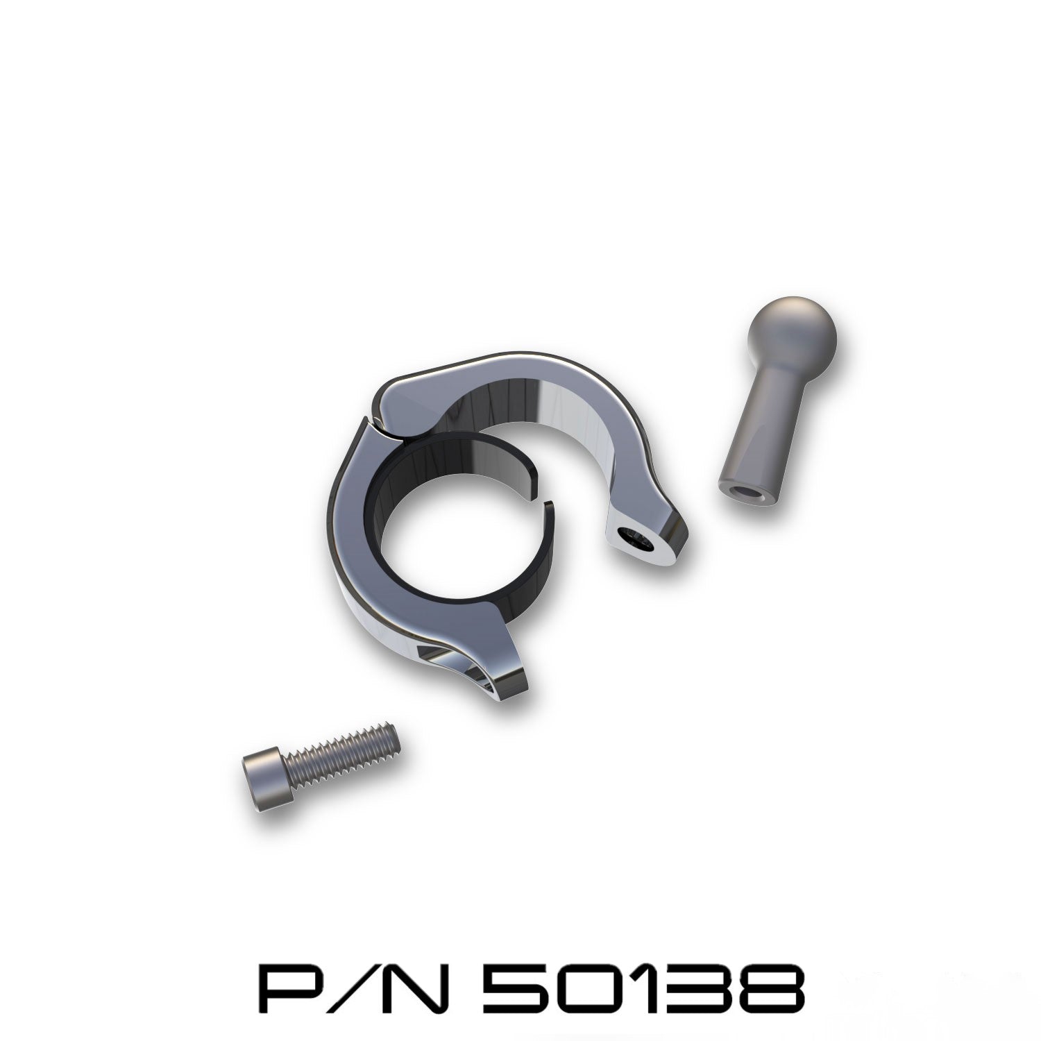 Chrome Handlebar Mounting Clamp For RV003 RV059 RV073 RV103 Speakers – 7/8 To 1 In.