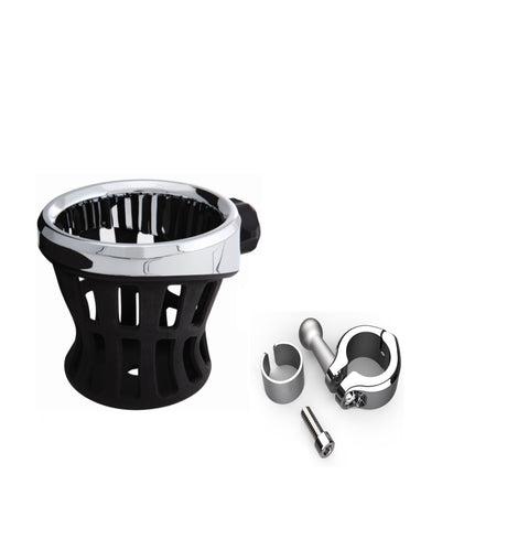 Original Drink Chrome Holder With Aluminum Clamp Mount