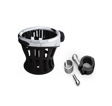 Original Drink Chrome Holder With Aluminum Clamp Mount