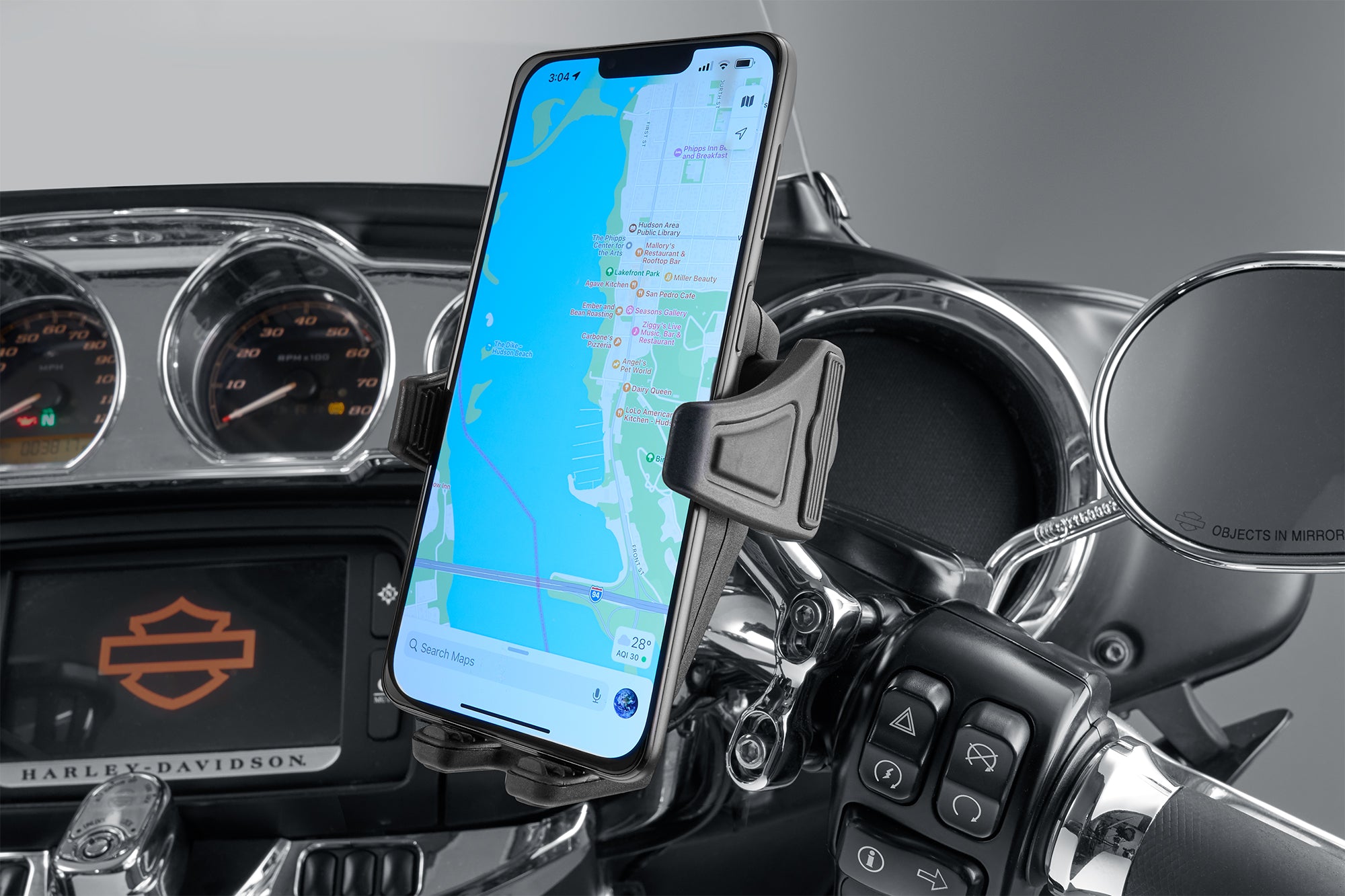 Motorcycle Phone Holder Mount With USB Charger For Harley-Davidson Touring Models