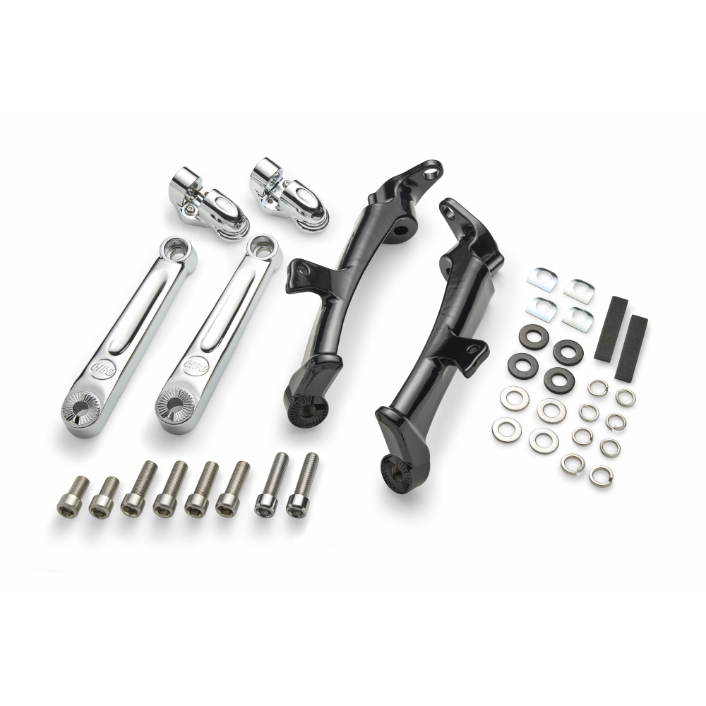 Frame Mounted Adjustable Highway Peg Mount Kit - COMING SOON - Chrome / Extended - Accessory