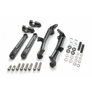Frame Mounted Adjustable Highway Peg Mount Kit - COMING SOON - Black / Extended - Accessory