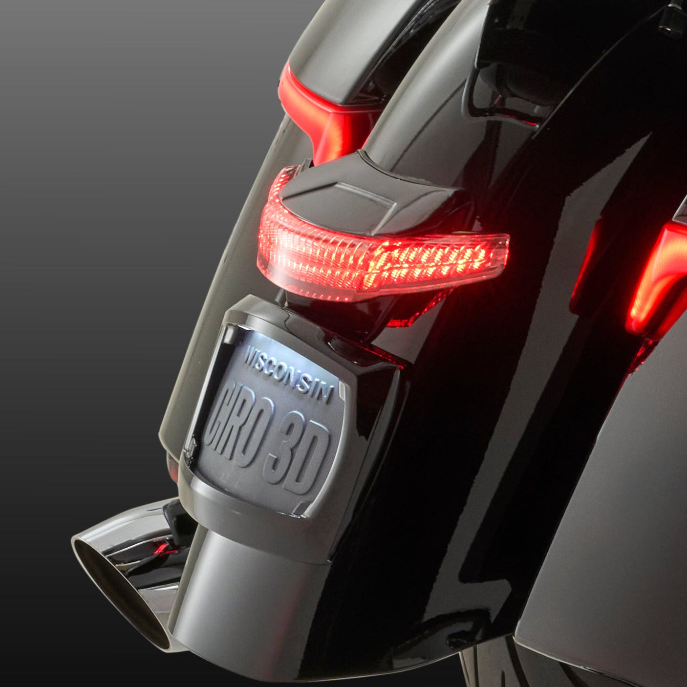 Latitude Tail Light & Plate Mount + Lightstrike® for Indian - Coming Soon