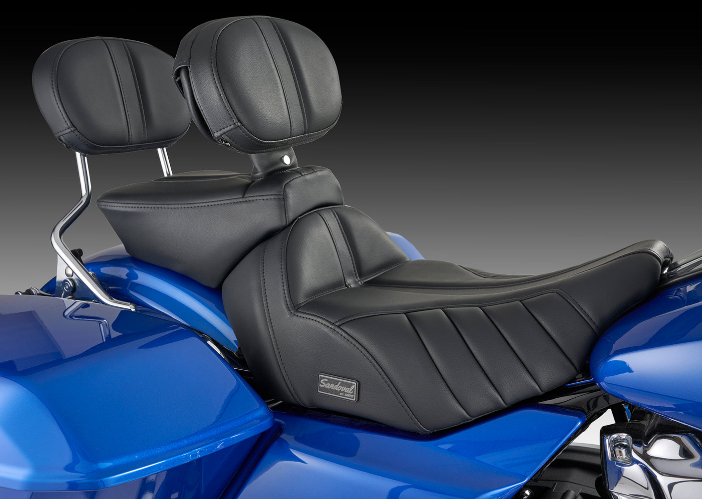 Sandoval Passenger Backrest Pad by Ciro for '23.5-up Touring Models - COMING SOON