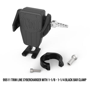 Trim Line Cybercharger Phone Holder with bar clamp mount