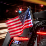 Black LED Lighted Flag Pole with American Flag