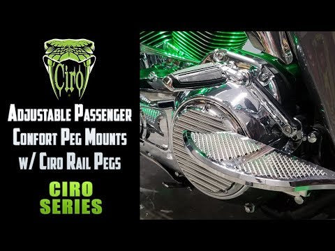 Adjustable Passenger Comfort Peg Mounts Ciro For Harley Davidson