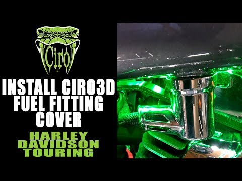 Chrome Fuel Fitting Cover Ciro For Harley Davidson