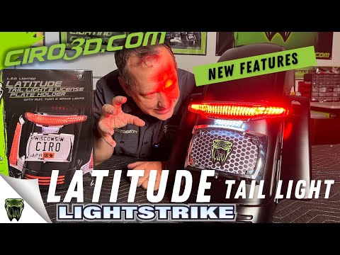 LATITUDE Tail Light & License Plate Holder with LIGHTSTRIKE™ Lighting