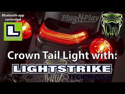 Crown Tail Light with Lightstrike Ciro For Harley Davidson