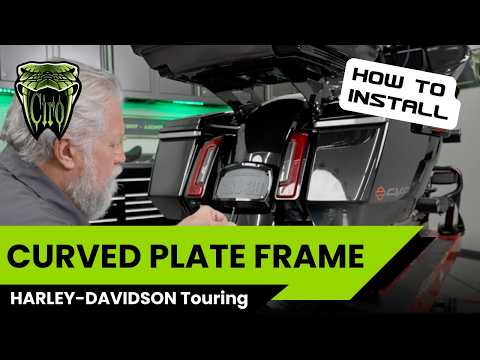 Curved Frame with LED Plate Light / '23.5-up & '09-'22 CVO H-D Touring