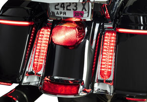 Filler Panel Lights For Ultra And Road King With All Red Leds In Chrome Or Black Ciro