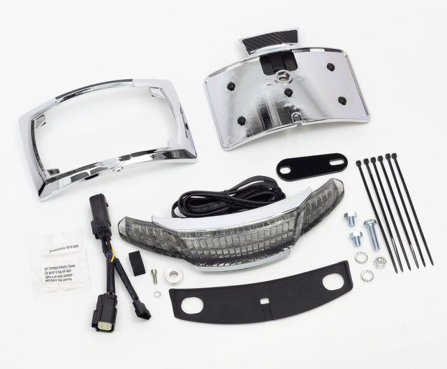 Latitude Tail Light with License Plate Holder | Ciro | For Harley-Davidson Street Glide, Road Glide Custom  and Road King  Special