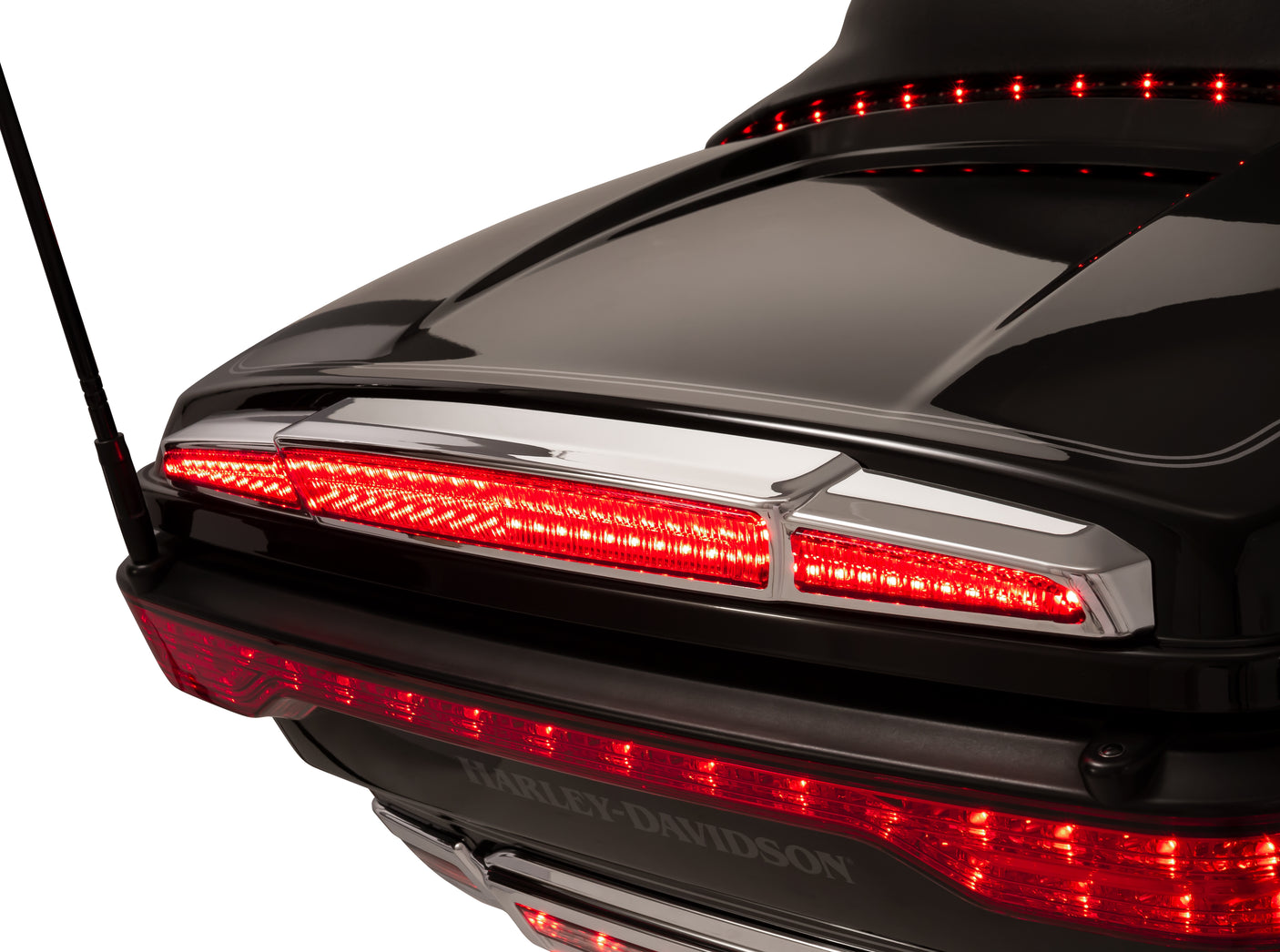 Streak trunk light with Lightstrike  | Ciro | For Harley-Davidson |Red  lens with chrome body