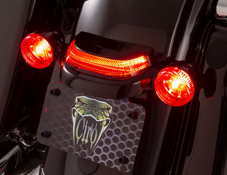 Ciro Crown Tail Light With Lightstrike  | For Harley-Davidson | Street Glide, Road Glide