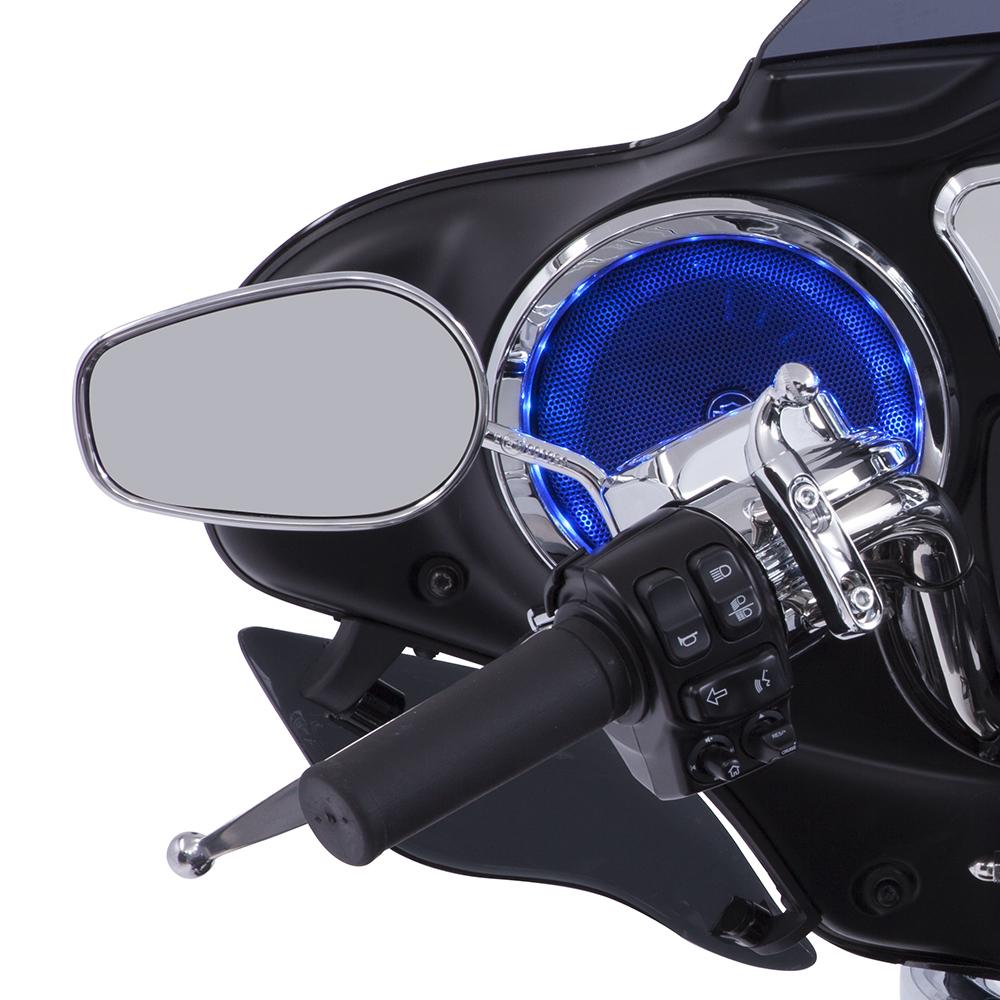 Ciro Multi-Color Led Speaker Accent for Haley-Davidson, Street Glide, Ultra, Limited in blue