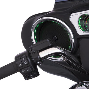 Ciro Multi-Color Led Speaker Accent for Haley-Davidson, Street Glide, Ultra, Limited in Green