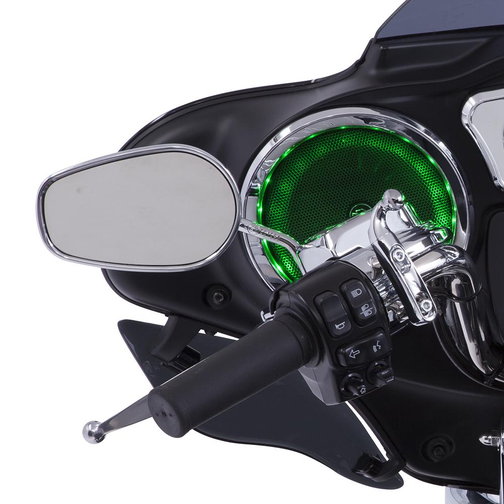 Shock Awe Multi Color LED Speaker Accents Ciro For Harley