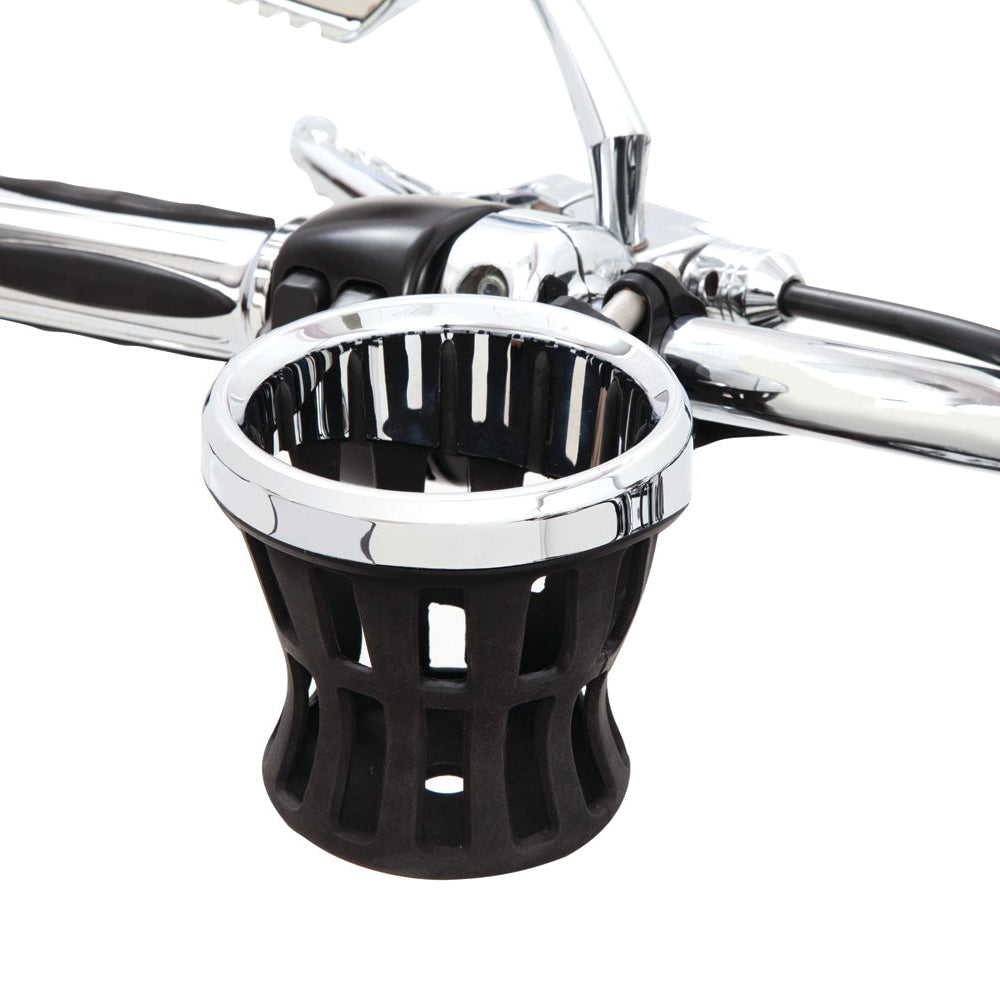 Motorcycle Drink Holder With Clamp Mount | Ciro | For Harley-Davidson, Street Glide, Road Glide, Limited, Ultra, Softail, Dyna, Sportster