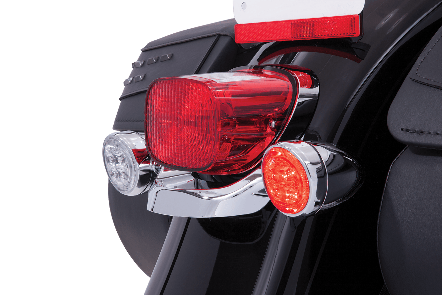 Fang rear red LED turn signal with chrome bezel | Ciro