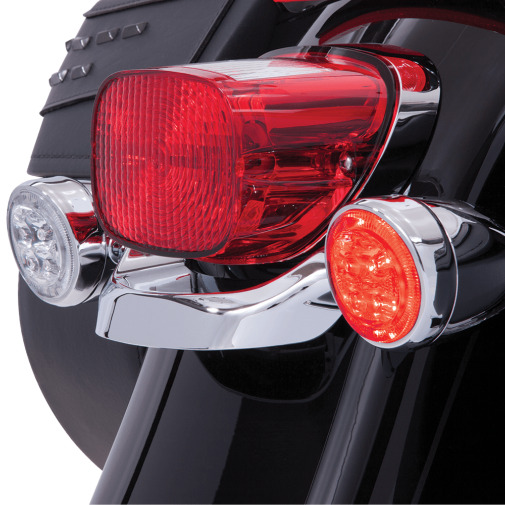 Fang rear red LED turn signal with chrome bezel | Ciro