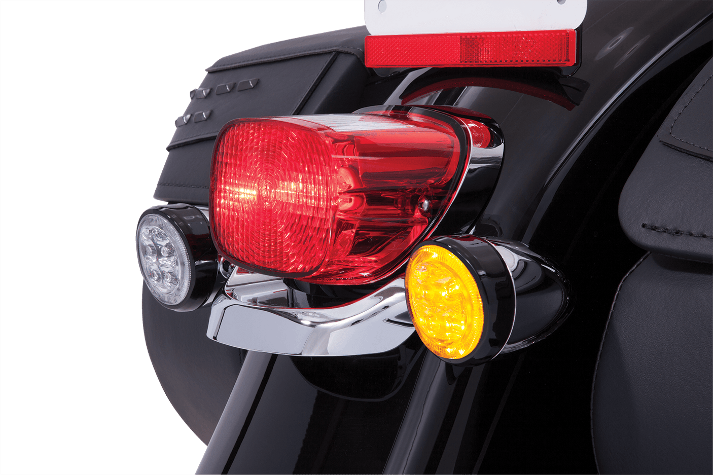 Fang rear amber LED turn signals with black bezel | Ciro 