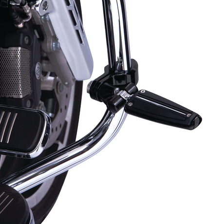 Hingleless Highway Peg Mounting Clamps  With Clevis  | Mounts to any 1-1/4" Highway Engine Guard / Crash Guard | Ciro | For Harley-Davidson