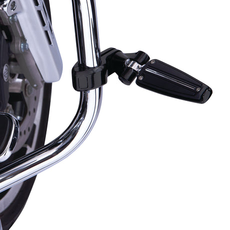 Hingleless Highway Peg Mounting Clamps  With Clevis  | Mounts to any 1-1/4" Highway Engine Guard / Crash Guard | Ciro | For Harley-Davidson