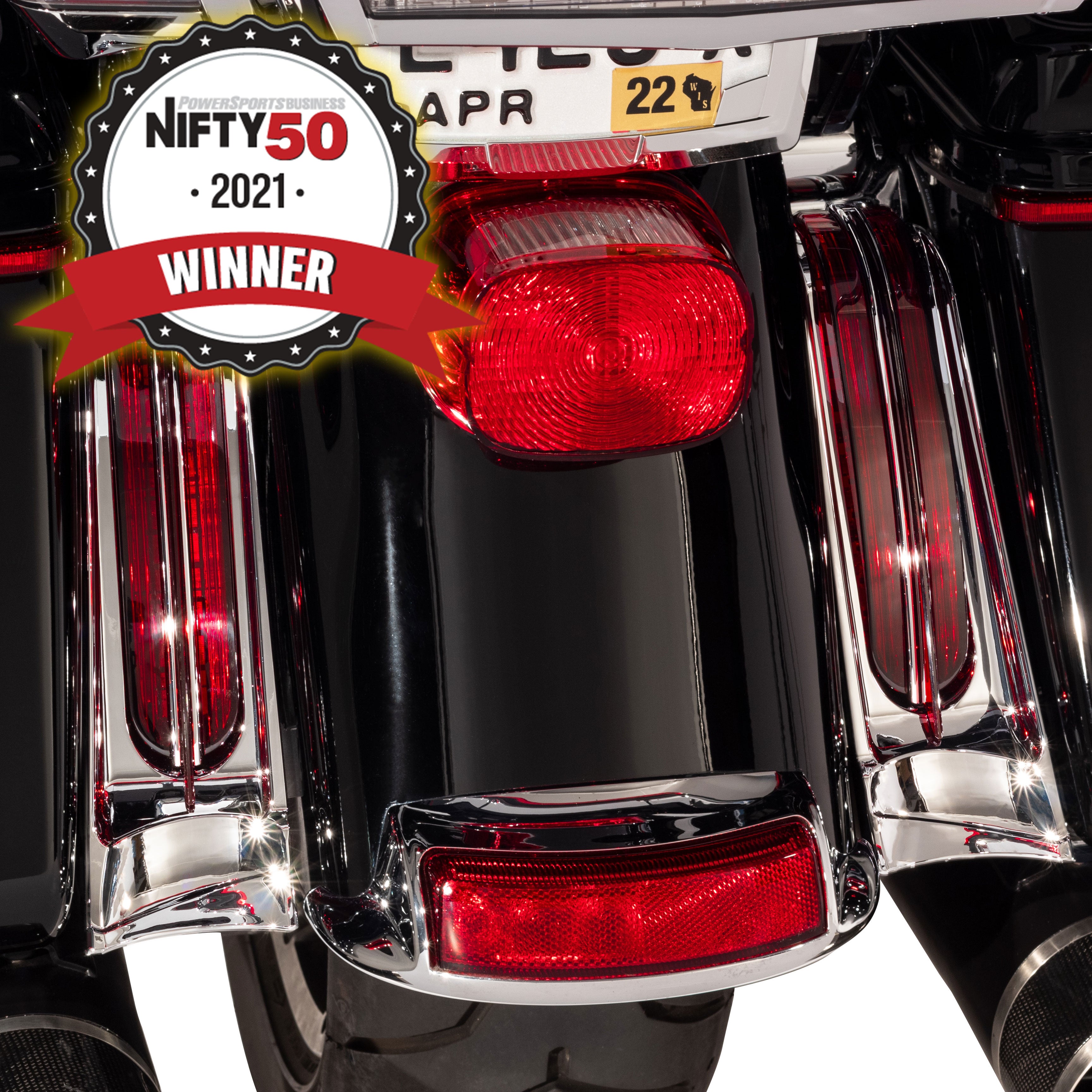 Filler Panel Lights for Limited, Ultra and Road King with all RED LEDs