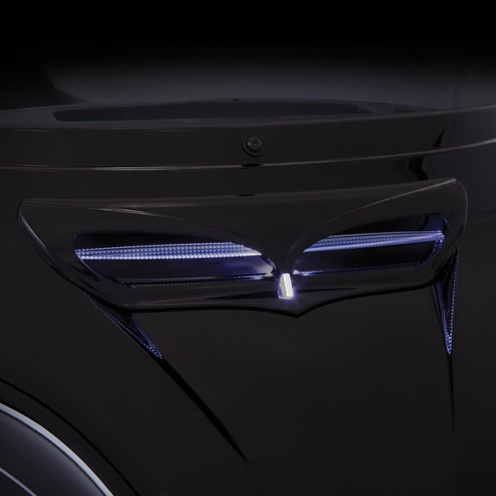 Ciro Black Or Chrome Fairing Vent Trim-Lighted In