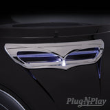 Ciro Black Or Chrome Fairing Vent Trim-Lighted In