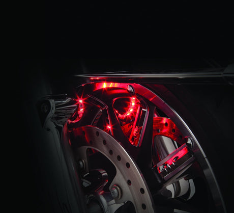Ciro Fork Mounted Illuminators | Plug-N-Play |  For Harley-Davidson In Red