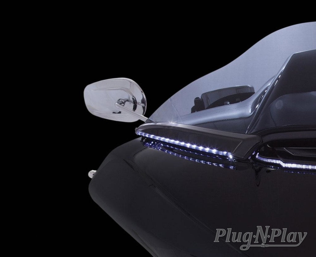 Horizon LED Lighted Windshield Trim Ciro For HarleyDavidson Road Glide